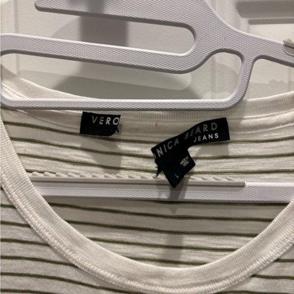 Veronica Beard|  Trail Mixed Media Dress - White/Fern|Sz L - Picture 4 of 4